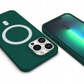 ETUI PREMIUM SILICONE MAGSAFE DO IPHONE 13 PRO - GREEN