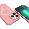 ETUI PREMIUM SILICONE MAGSAFE DO IPHONE 13 PRO - PINK
