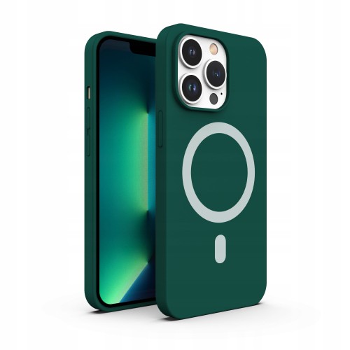 ETUI PREMIUM SILICONE MAGSAFE DO IPHONE 13 PRO MAX - GREEN