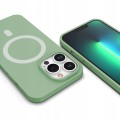 ETUI PREMIUM SILICONE MAGSAFE DO IPHONE 13 PRO MAX - MINT