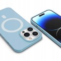 ETUI PREMIUM SILICONE MAGSAFE DO IPHONE 14 PRO MAX - BLUE