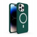 ETUI PREMIUM SILICONE MAGSAFE DO IPHONE 14 PRO MAX - GREEN