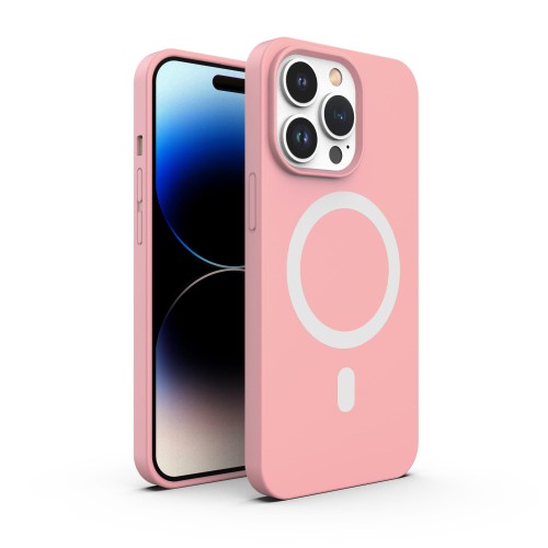 ETUI PREMIUM SILICONE MAGSAFE DO IPHONE 14 PRO MAX - PINK
