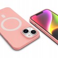 ETUI PREMIUM SILICONE MAGSAFE DO IPHONE 14 PLUS - PINK