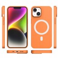 ETUI PREMIUM SILICONE MAGSAFE DO IPHONE 14 PLUS - ORANGE