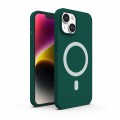ETUI PREMIUM SILICONE MAGSAFE DO IPHONE 14 - GREEN