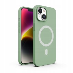 ETUI PREMIUM SILICONE MAGSAFE DO IPHONE 14 - MINT