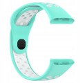 PASEK PERFOROWANY SPORTOWY DO XIAOMI REDMI WATCH 3 TURKUSOWO - BIAŁY 