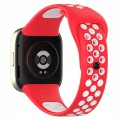 PASEK PERFOROWANY SPORTOWY DO XIAOMI REDMI WATCH 3 CZERWONO - BIAŁY 