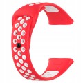 PASEK PERFOROWANY SPORTOWY DO XIAOMI REDMI WATCH 3 CZERWONO - BIAŁY 