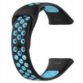 PASEK PERFOROWANY SPORTOWY DO XIAOMI REDMI WATCH 3 CZARNO - NIEBIESKI