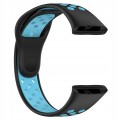 PASEK PERFOROWANY SPORTOWY DO XIAOMI REDMI WATCH 3 CZARNO - NIEBIESKI