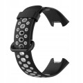 DWUKOLOROWY PASEK SILIKONOWY DO XIAOMI REDMI WATCH 2 LITE – SPORTOWY, CZARNO SZARY