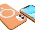ETUI PREMIUM SILICONE MAGSAFE DO IPHONE 11 - ORANGE