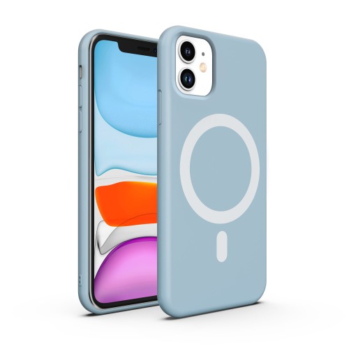 ETUI PREMIUM SILICONE MAGSAFE DO IPHONE 11 - BLUE