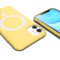 ETUI PREMIUM SILICONE MAGSAFE DO IPHONE 11 - YELLOW