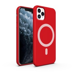 ETUI PREMIUM SILICONE MAGSAFE DO IPHONE 11 PRO - RED