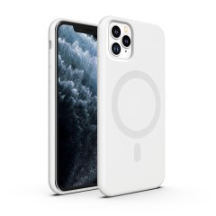 ETUI PREMIUM SILICONE MAGSAFE DO IPHONE 11 PRO - WHITE
