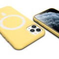 ETUI PREMIUM SILICONE MAGSAFE DO IPHONE 11 PRO MAX - YELLOW