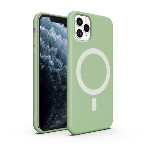 ETUI PREMIUM SILICONE MAGSAFE DO IPHONE 11 PRO MAX - MINT