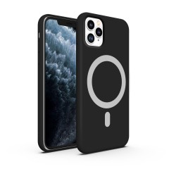 ETUI PREMIUM SILICONE MAGSAFE DO IPHONE 11 PRO MAX - BLACK