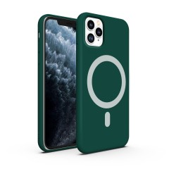 ETUI PREMIUM SILICONE MAGSAFE DO IPHONE 11 PRO MAX - GREEN