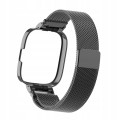 PASEK BRANSOLETA Z WBUDOWANYM ETUI DO XIAOMI REDMI WATCH 3 - CZARNY
