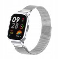 PASEK BRANSOLETA Z WBUDOWANYM ETUI DO XIAOMI REDMI WATCH 3 - SREBRNY