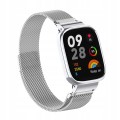 PASEK BRANSOLETA Z WBUDOWANYM ETUI DO XIAOMI REDMI WATCH 3 - SREBRNY