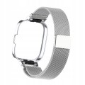 PASEK BRANSOLETA Z WBUDOWANYM ETUI DO XIAOMI REDMI WATCH 3 - SREBRNY