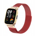 PASEK BRANSOLETA Z WBUDOWANYM ETUI DO XIAOMI REDMI WATCH 3 - CZERWONY