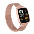 PASEK BRANSOLETA Z WBUDOWANYM ETUI DO XIAOMI REDMI WATCH 3 - PUDROWY