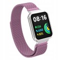 PASEK BRANSOLETA Z WBUDOWANYM ETUI DO XIAOMI REDMI WATCH 2 LITE - MOCNO RÓŻOWY