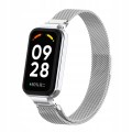 PASEK BRANSOLETA Z WBUDOWANYM ETUI DO XIAOMI REDMI BAND 2 / XIAOMI MI BAND 8 ACTIVE - SREBRNY