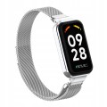 PASEK BRANSOLETA Z WBUDOWANYM ETUI DO XIAOMI REDMI BAND 2 / XIAOMI MI BAND 8 ACTIVE - SREBRNY