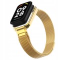 PASEK BRANSOLETA Z WBUDOWANYM ETUI DO XIAOMI REDMI BAND 2 / XIAOMI MI BAND 8 ACTIVE - ZŁOTO