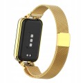 PASEK BRANSOLETA Z WBUDOWANYM ETUI DO XIAOMI REDMI BAND 2 / XIAOMI MI BAND 8 ACTIVE - ZŁOTO