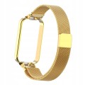 PASEK BRANSOLETA Z WBUDOWANYM ETUI DO XIAOMI REDMI BAND 2 / XIAOMI MI BAND 8 ACTIVE - ZŁOTO