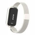 PASEK BRANSOLETA Z WBUDOWANYM ETUI DO XIAOMI REDMI BAND 2 / XIAOMI MI BAND 8 ACTIVE - KREMOWY