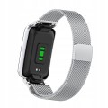 PASEK BRANSOLETA Z WBUDOWANYM ETUI DO XIAOMI MI BAND 7 PRO - SREBRNY