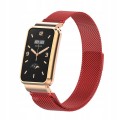 PASEK BRANSOLETA Z WBUDOWANYM ETUI DO XIAOMI MI BAND 7 PRO - CZERWONY