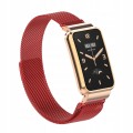 PASEK BRANSOLETA Z WBUDOWANYM ETUI DO XIAOMI MI BAND 7 PRO - CZERWONY