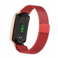 PASEK BRANSOLETA Z WBUDOWANYM ETUI DO XIAOMI MI BAND 7 PRO - CZERWONY