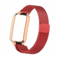 PASEK BRANSOLETA Z WBUDOWANYM ETUI DO XIAOMI MI BAND 7 PRO - CZERWONY