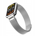 PASEK BRANSOLETA Z WBUDOWANYM ETUI DO XIAOMI REDMI SMART BAND PRO - SREBRNY