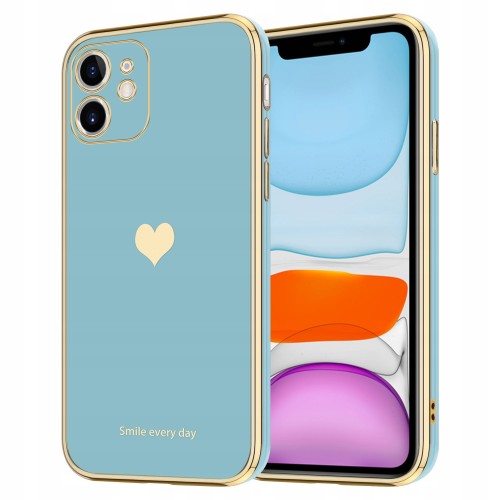 KOBIECE ETUI HEART DO IPHONE 12 MINI | MIĘTOWY