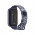 PASEK PERFOROWANY DO XIAOMI REDMI BAND 2 / MI BAND 8 ACTIVE | GRANATOWO - BIAŁY