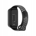 PASEK PERFOROWANY DO XIAOMI REDMI BAND 2 / MI BAND 8 ACTIVE | CZARNO -SZARY