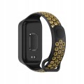 PASEK PERFOROWANY DO XIAOMI REDMI BAND 2 / MI BAND 8 ACTIVE | CZARNO - ŻÓŁTY