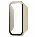 ETUI OCHRONNE + SZKŁO HARTOWANE 2W1 DO XIAOMI REDMI BAND 2 / MI BAND 8 ACTIVE - KREMOWY